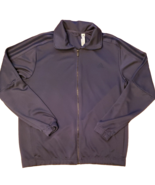 adidas Track Jacket Mens XL 3 Stripe Trefoil Full Zip Unlined Pockets Bl... - £15.40 GBP