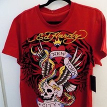 New Ed Hardy T-Shirt Men Retro Graphic Tattoo Eagle Skull Snake New York Size XL - £21.78 GBP