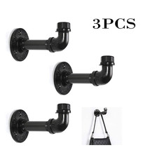 3Pcs Industrial Iron Pipe Coat Towel Holder Wall Hook For Hanging Heavy ... - $37.99