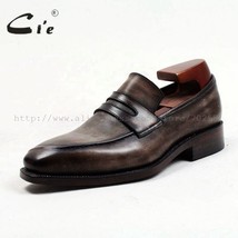 Square Toe Bespoke Men Leather shoe Custom Handmade Calf Leather men&#39;s slip-on P - £393.99 GBP