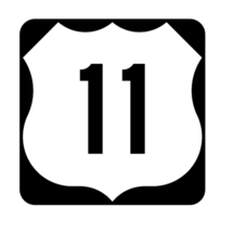 3&quot; us route 11 highway sign road bumper sticker decal usa made - £21.17 GBP