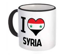 I Love Syria : Gift Mug Flag Heart Country Crest Syrian Expat - £12.41 GBP