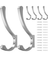 6 Pack Large Wall Hooks for Hanging Heavy Duty Black Coat Hooks for Wall - $25.79 CAD