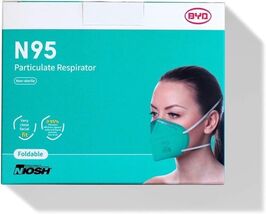BYD CARE DE2322 N95 Blue Respirator Mask -20 Piece (Open Box) - $10.79 BYD CARE DE2322 N95 Blue Respirator Mask -20 Piece (Open Box) - $10.79