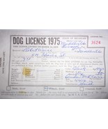 Vintage Dog License 1975 State Of MI Barry County Middleville - $1.99