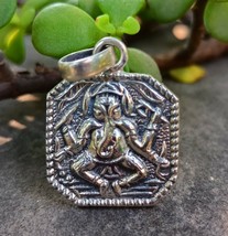 Artisan Crafted 925 Sterling Silver Ganesha Antique Pendant Oxidized Fre... - $37.94