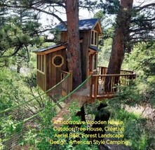 Anticorrosive Wooden House, Outdoor Tree House - $2,855.47 MXN