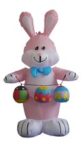 4 FOOT Easter Inflatable Rabbit Bunny Eggs Yard Lawn Spring Outdoor Decoration - £42.48 GBP
