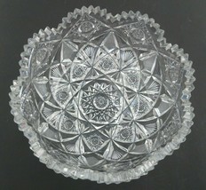 Antique HAWKES Cut Glass ABP Brilliant Victor Pattern Bowl - Signed - £212.45 GBP