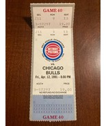 Chicago Bulls v Detroit Pistons 1991 Ticket Stub Michael Jordan 40 Pts 4... - £97.50 GBP