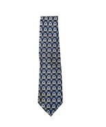 Stafford Executive Mens Tie 100% Silk Blue Geometrical Wide Classic NeckTie - £8.78 GBP