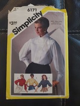 Simplicity pattern 6171 Misses Blouse with collar variations sz 11 UC FF - £9.69 GBP