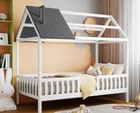 Merax Wood Kids Montessori Bed with Headboard and Gardrail Low House Pla... - $635.99