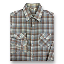 Vintage Levis Wildfire Shirt Western Rodeo Plaid Button Up Light Thin Sz Medium - £11.86 GBP