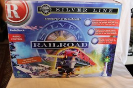 Silver Line Railroad Train Set! Battery Operated Lights &amp; Sounds Passeng... - £99.91 GBP