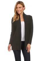 Women&#39;s Open Front Knit Cardigan Black - $34.29