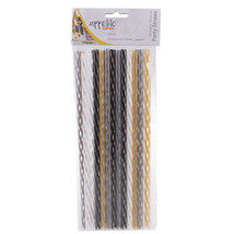 Appetito Reusable Party Straws with Brush 24pcs - Glitz&amp;Glam - £12.90 GBP