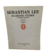 Sebastian Lee Vintage 40 Leichte Etuden Opus 70 Violoncello Sheet Music ... - $14.84