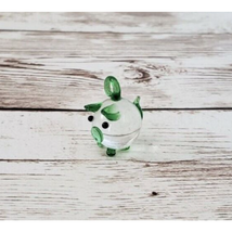 Handmade Glass Pig Pendant in Green - No Chain Included - New - $13.99