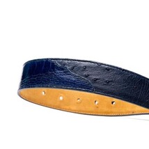 Alessio Genuine Ostrich Leg Exotic Belt Navy image 4