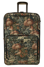 Atlantic LARGE Luggage Suitcase  TAPESTRY Green Floral Wheels Telescopin... - £104.86 GBP