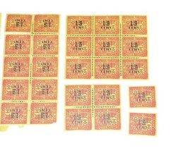 French Indochina 1/5c Surcharge Stamp Lot Mint Blocks Sheets Indochine image 5