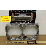 OEM 70 Cadillac Eldorado CHROME HEADLIGHT BEZEL TRIM COVER #1493065 - $94.04