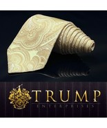 DONALD J. TRUMP MEN&#39;S TIE YELLOW/PAISLEY WIDTH: 3.75&quot; LENGTH: 61” - $1,099.89 MXN