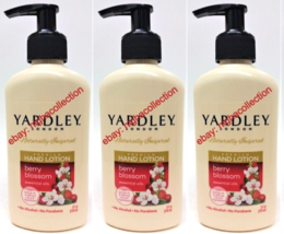 3 x Yardley London Premium Hand Lotion w/ Pump Berry Blossom 8.4 oz BRAND NEW - £27.36 GBP