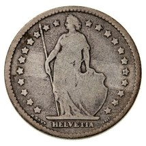 1876-B Schweizer Franken (VF) Sehr Fein Zustand Km 24 - $36.76