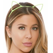 Neon Cat Ears Headband Kitten Kitty Costume Rave Festival Yellow 997406 - £11.89 GBP