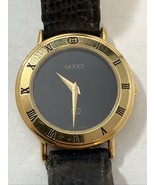 Gucci 3000L 10 Micron Black Dial Quartz Women&#39;s Wristwatch FOR PARTS OR ... - $921.71 MXN