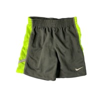 Nike Shorts Boys Toddler Size 24 months Gray Neon Green stripe Pull on - $12.86