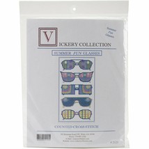 Vickery Collection SUMMER FUN GLASSES Counted Cross Stitch Kit 2125 16 C... - $19.99
