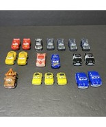 Disney Pixar Cars Lot of 19 Die Cast, Plastic Vinyl Lot Mini Racers Mattel - $20.57