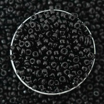 Seed Beads Glass Beads for Craft Embroidery For Jewelry Making Black 100gm - $16.51