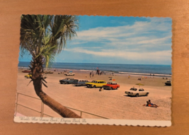 Daytona Beach Postcard with Vintage Cars Worlds Most Famous Beach 1960&#39;s Unused - $3.99