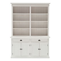 87" White Solid Wood Side Board with Hutch - $52,569.26 MXN