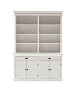 87&quot; White Solid Wood Side Board with Hutch - $3,875.43 CAD