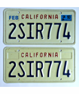 Vintage 1993 California License Plate Pair 2SIR774 - €34,49 EUR