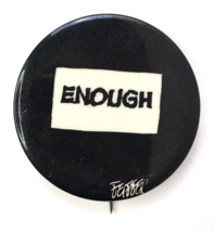 ENOUGH Cartoonist Jules Feiffer Anti Vietnam War NPAC Cause Pinback Butt... - £12.26 GBP