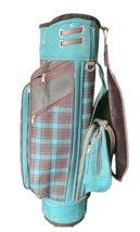Jones Sports Golf Bag Plaid Single Strap 3-Dividers 7 Pockets Zippers Work - $90.77