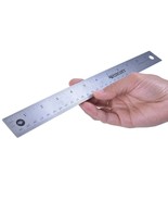 15&quot; In Stainless Metal RULER Cork Back inch metric Straight Edge WESTCOT... - $433.61 MXN