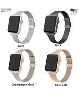Slim Milanese Strap For Apple Watch Band. Steel Mesh Band for All Apple ... - $19.99