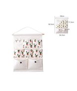 Golandstar Cactus Pattern Linen Cotton Fabric Storage Pockets Wall Door ... - $9.79+