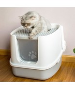 Fashionable Enclosed Cat Litter Box With Anti-Splash Design - £93.20 GBP+