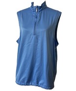 Ashworth Golf Vest Front Zipper Sport Vest Sz M Blue 2 Pockets Drawstrin... - $264.26 MXN