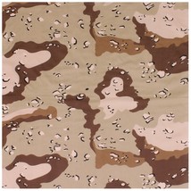 Desert Camouflage Six-Color - Military Jumbo Bandana 27 In. X 27 In. 100... - $12.23