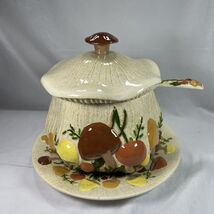 Vintage Arnels Merry Mushroom Soup Bowl- Tureen Underplate Lid Ladle - $34.61 CAD