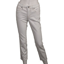 Lands&#39; End Women Size 2 Petite Slim Leg Ankle Jeans Pants, White - £23.56 GBP